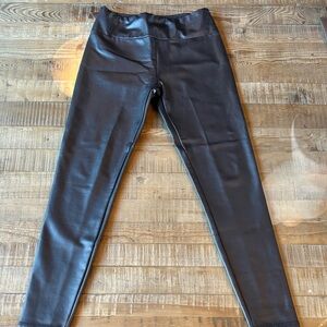 Lanston Black Faux Leather Leggings